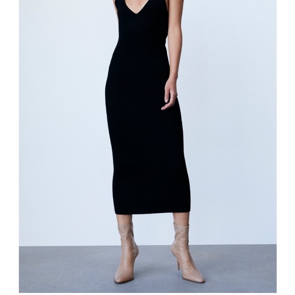 Zara Sock Style Ankle Heeled Booties - Picture 3 of 10